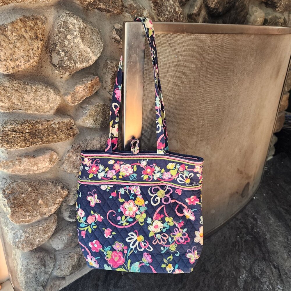 Vera Bradley Floral Ribbons Tote Bag - Picture 6 of 15